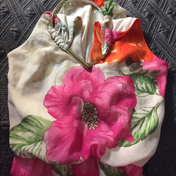 Beautiful blousy maxi-dress with choker - Picture 4 of 5